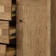 Chest of drawers made from solid 19th-century oak, handcrafted from reclaim