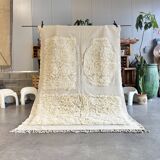 Moroccan Beni Ouarain rug in ecru wool