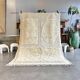 Moroccan Beni Ouarain rug in ecru wool