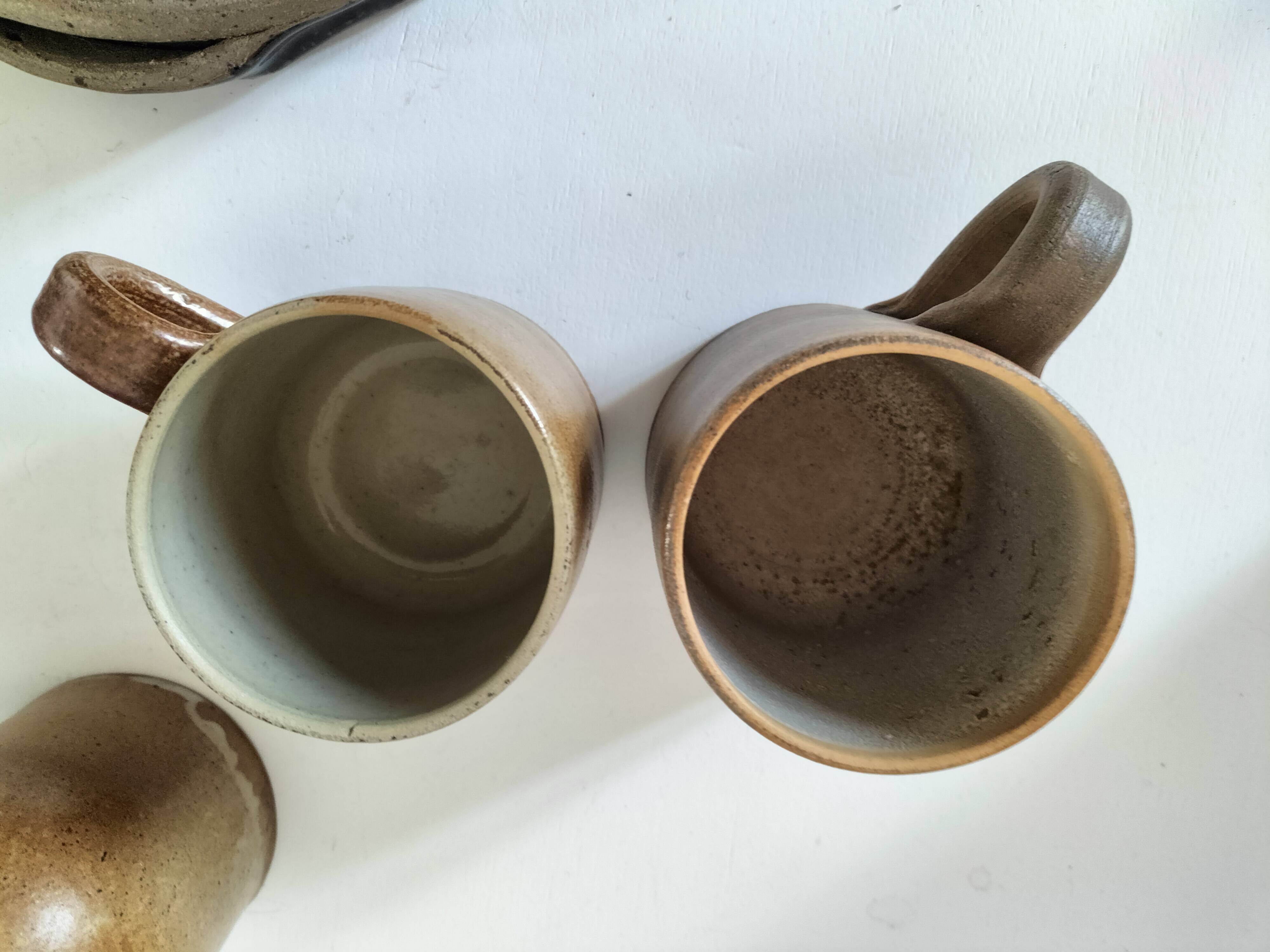 Stoneware service Puisaye – breakfast set - 7 pieces