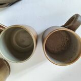 Stoneware service Puisaye – breakfast set - 7 pieces