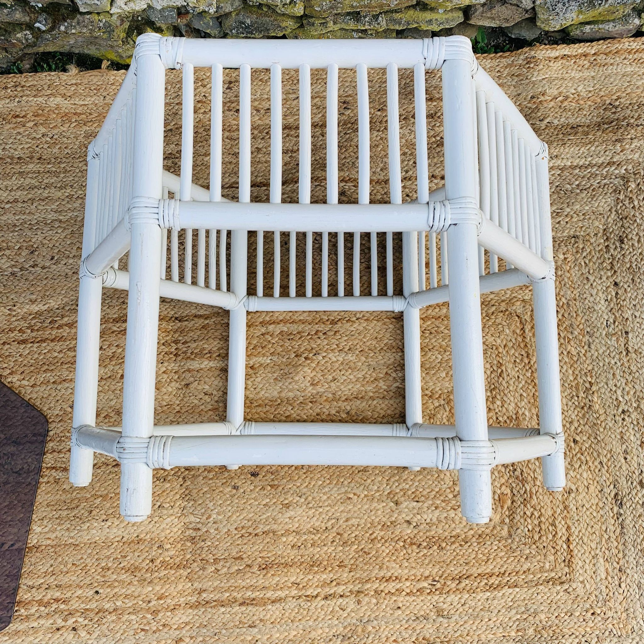 Salon rotin blanc