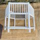 White rattan lounge