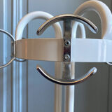 Vintage cylindrical coat rack with chrome hook