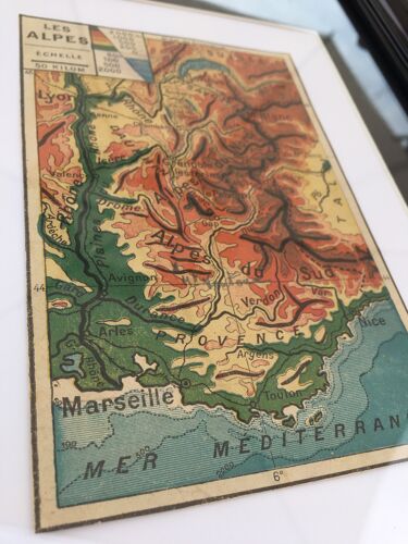 Carte vintage des Alpes