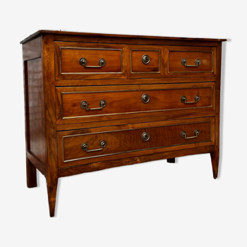 Walnut chest of drawers Louis XVI XVIII century