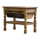 Vintage 1960s Danish oak coffee table, brutalist mid-century, style of Kjærnulf