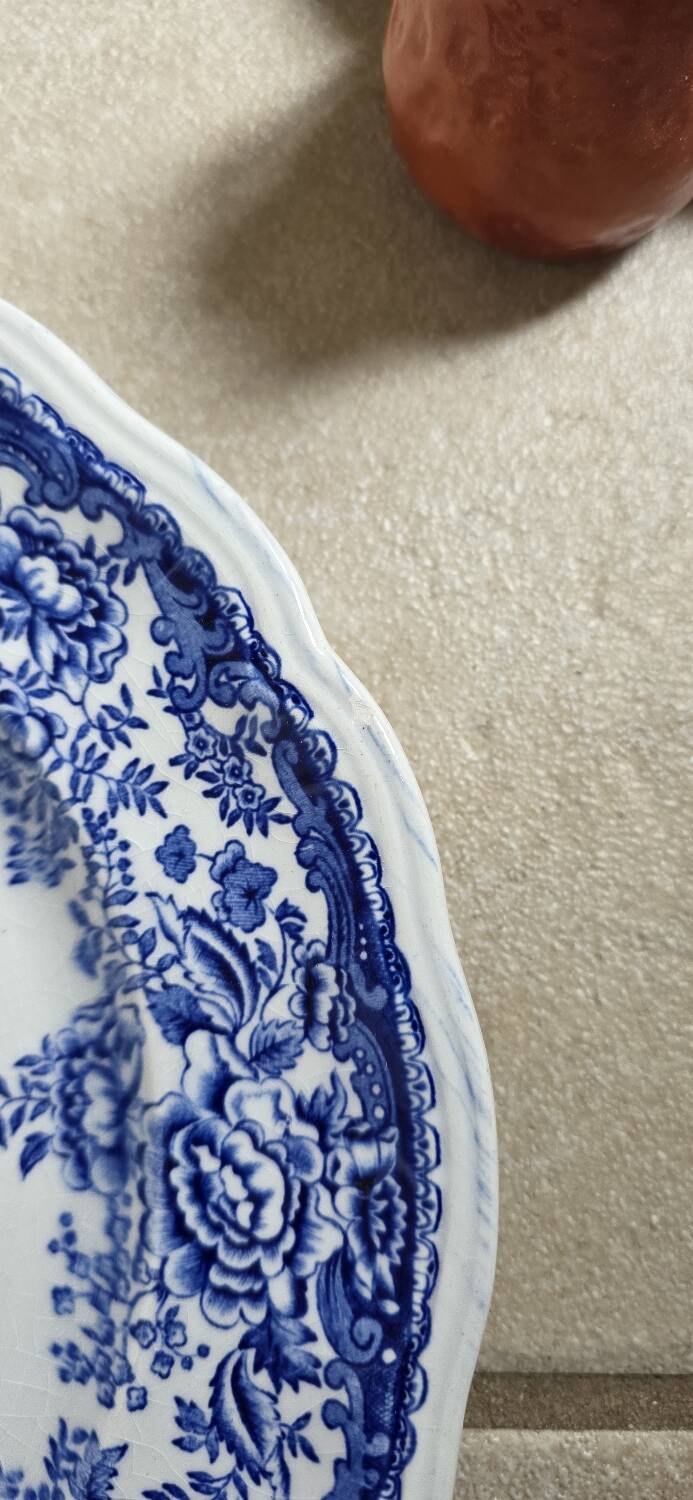 Lunéville blue English dinner plates