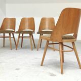 Set of 4 chairs model 514 by Radomir Hofman for Ton 1960