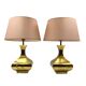 Hollywood regency set of 2 table lamps mod. Piramide, High Society Italy 70