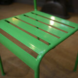 Stackable metal garden chairs