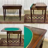 Louis Philippe 19th-century gaming table in mahogany.