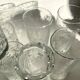 Set verres reliefs BP années 70