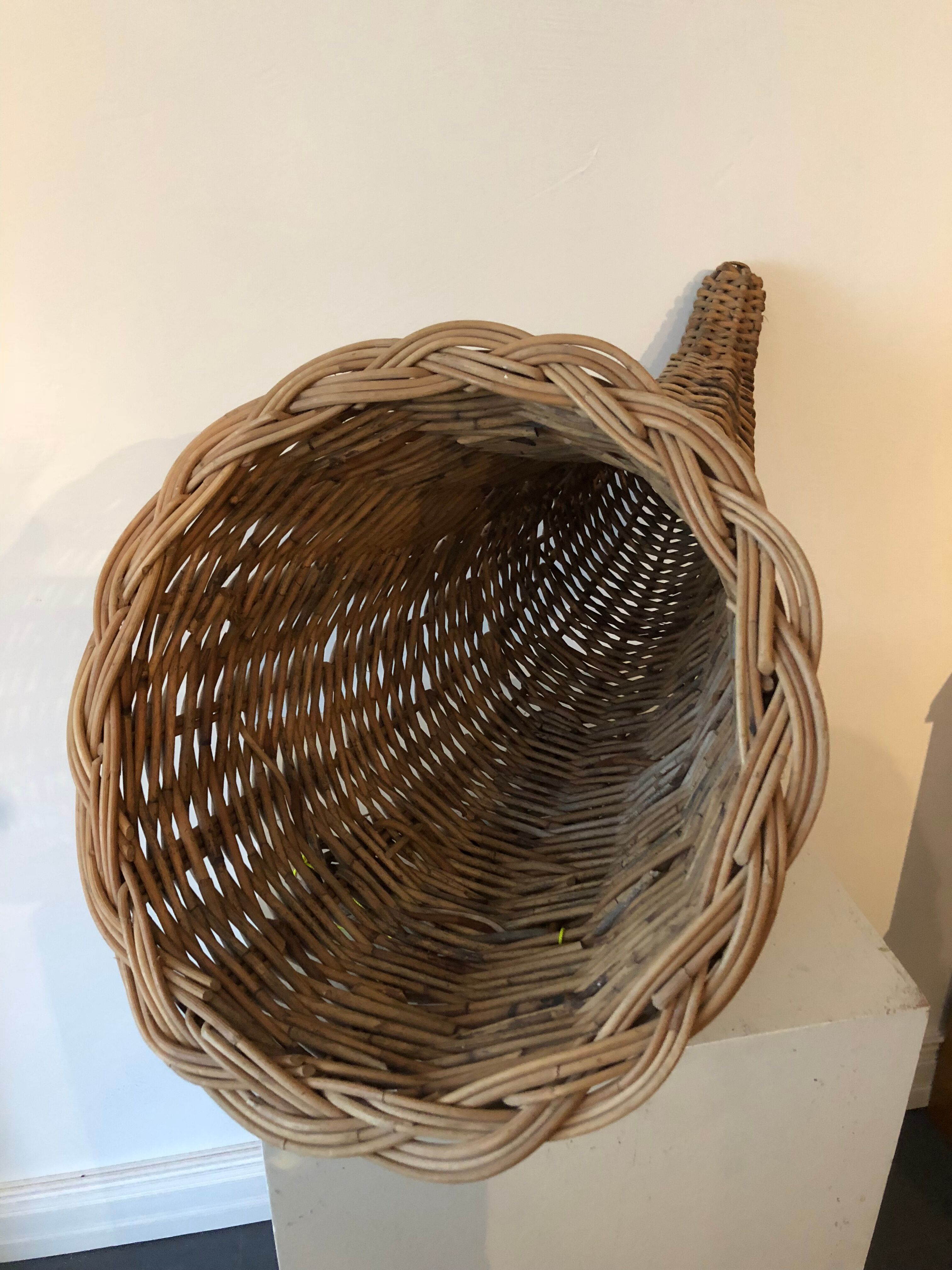 Vintage rattan basket Horn of plenty