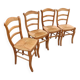 Chaises en bois et paille