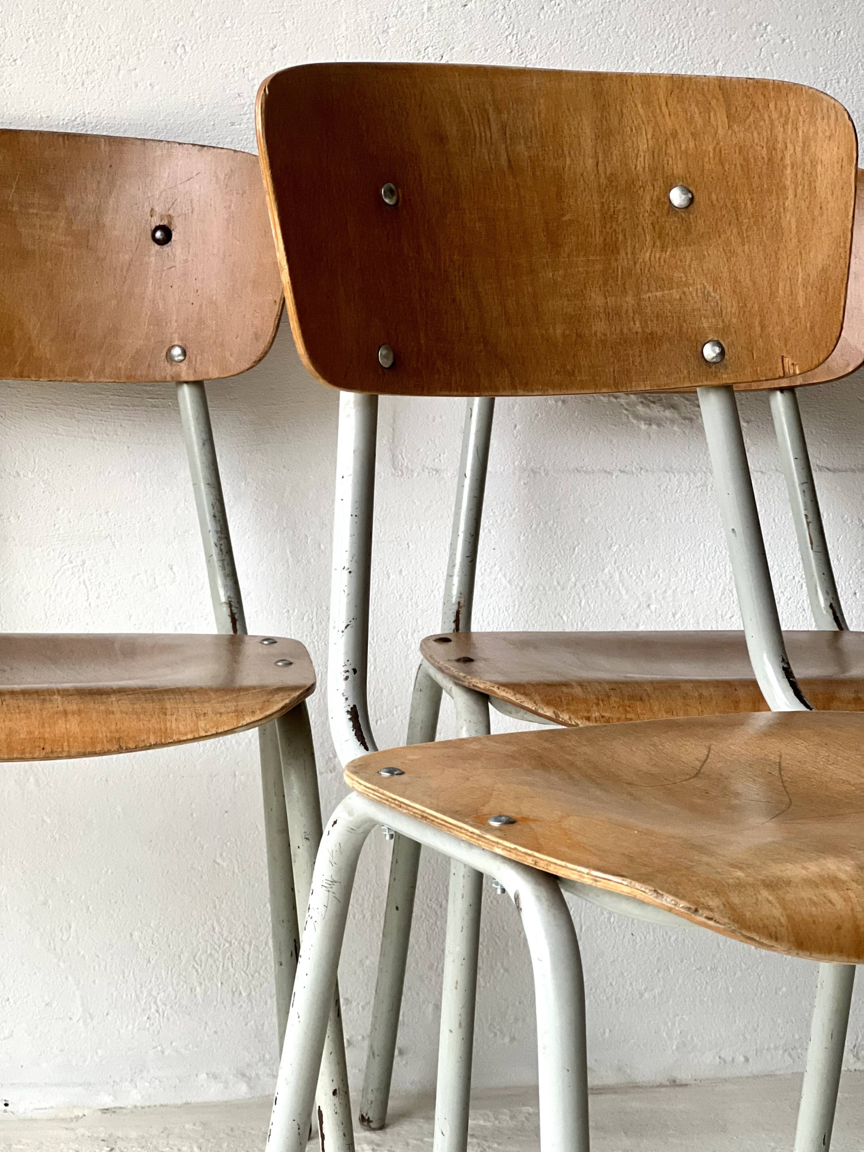 Vintage School Chairs, set of 6