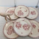 6 assiettes plates Choisy Leroy