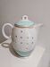 Jug teapot iron earth porcelain Lunéville water green