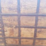 Old Vintage Indian Box on Wooden Wheels Early 20th S