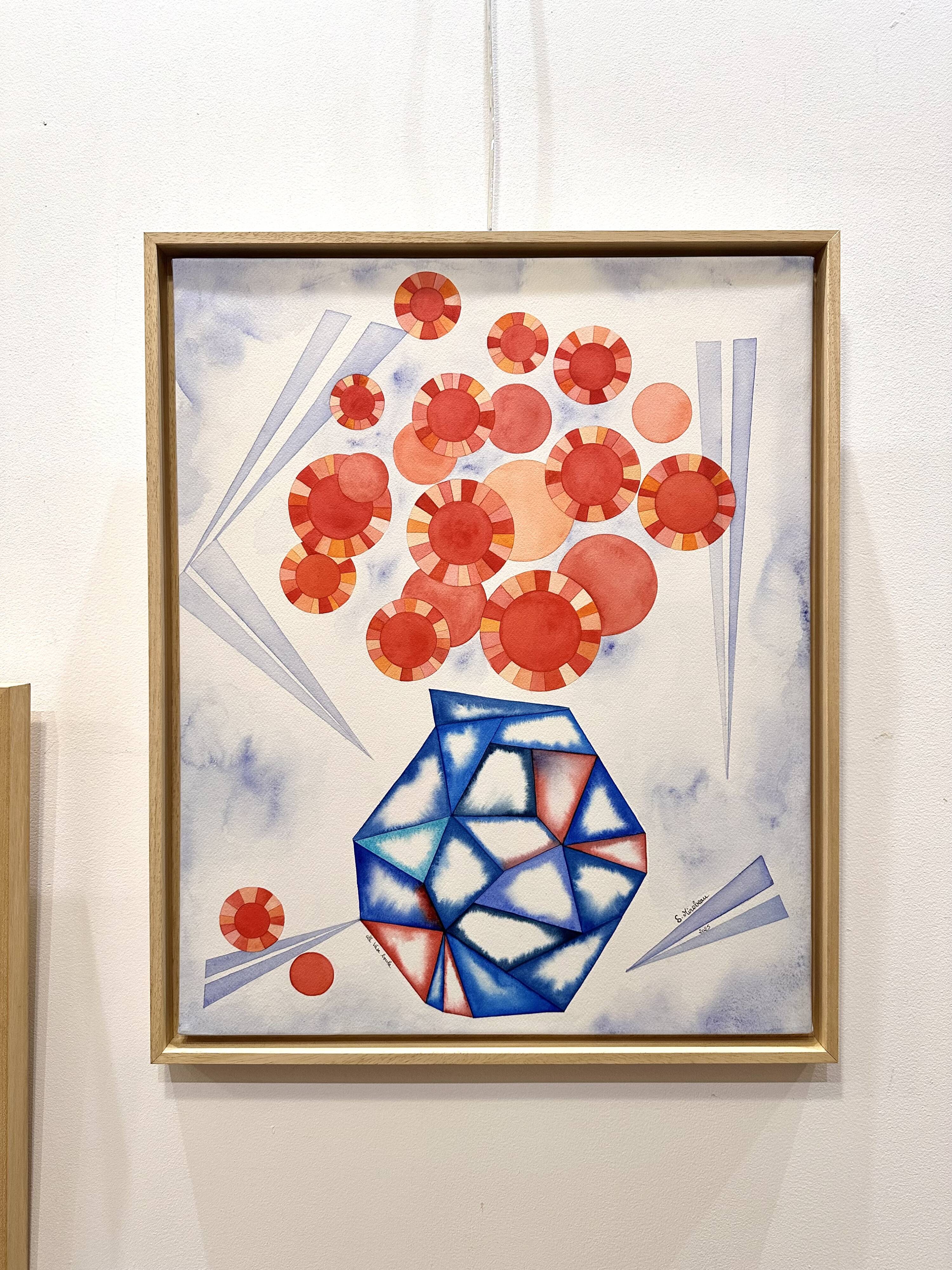 still life red flowers