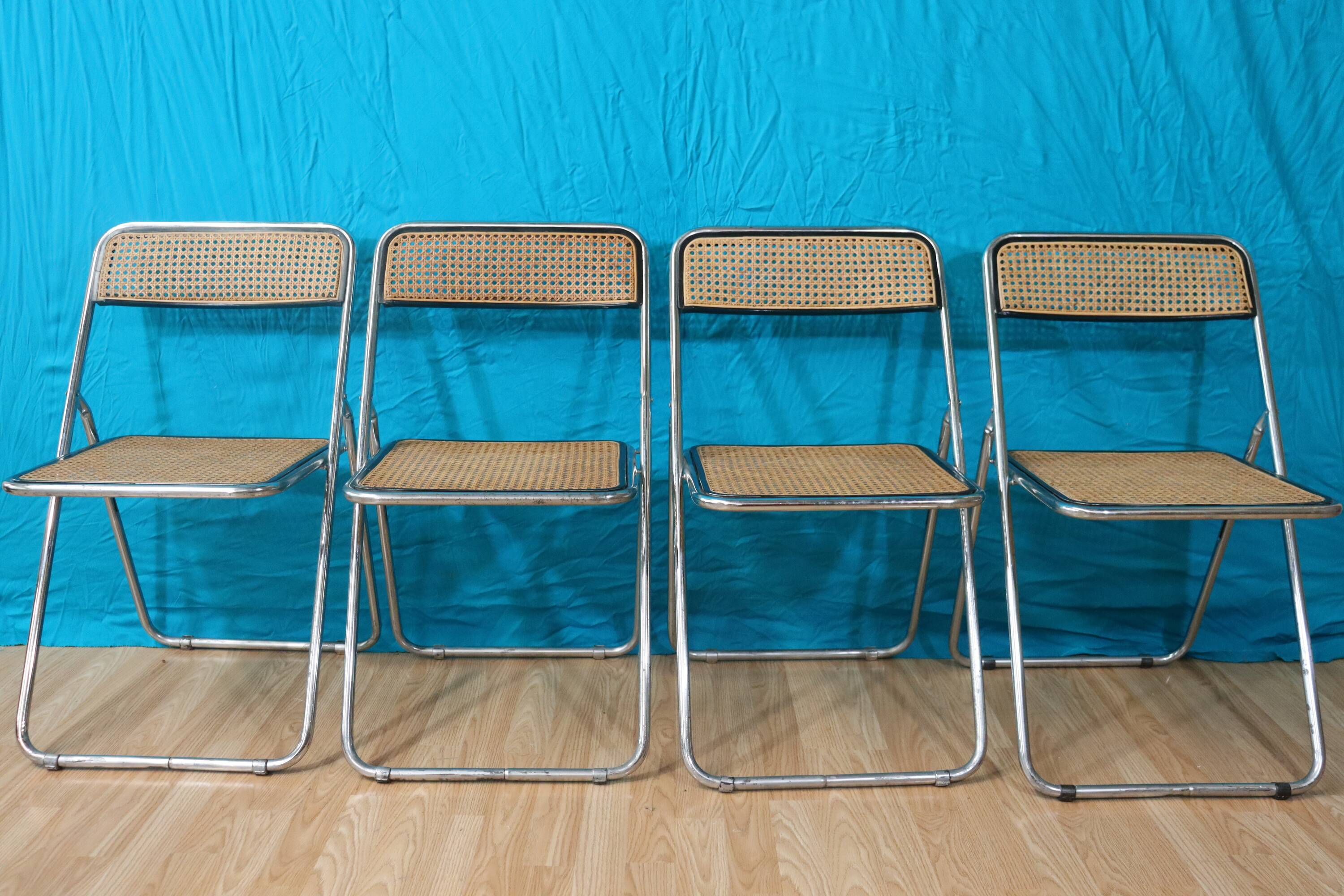 Series 4 folding cane chairs