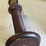 Table lamp made of turned solid wood - 1960s/70s