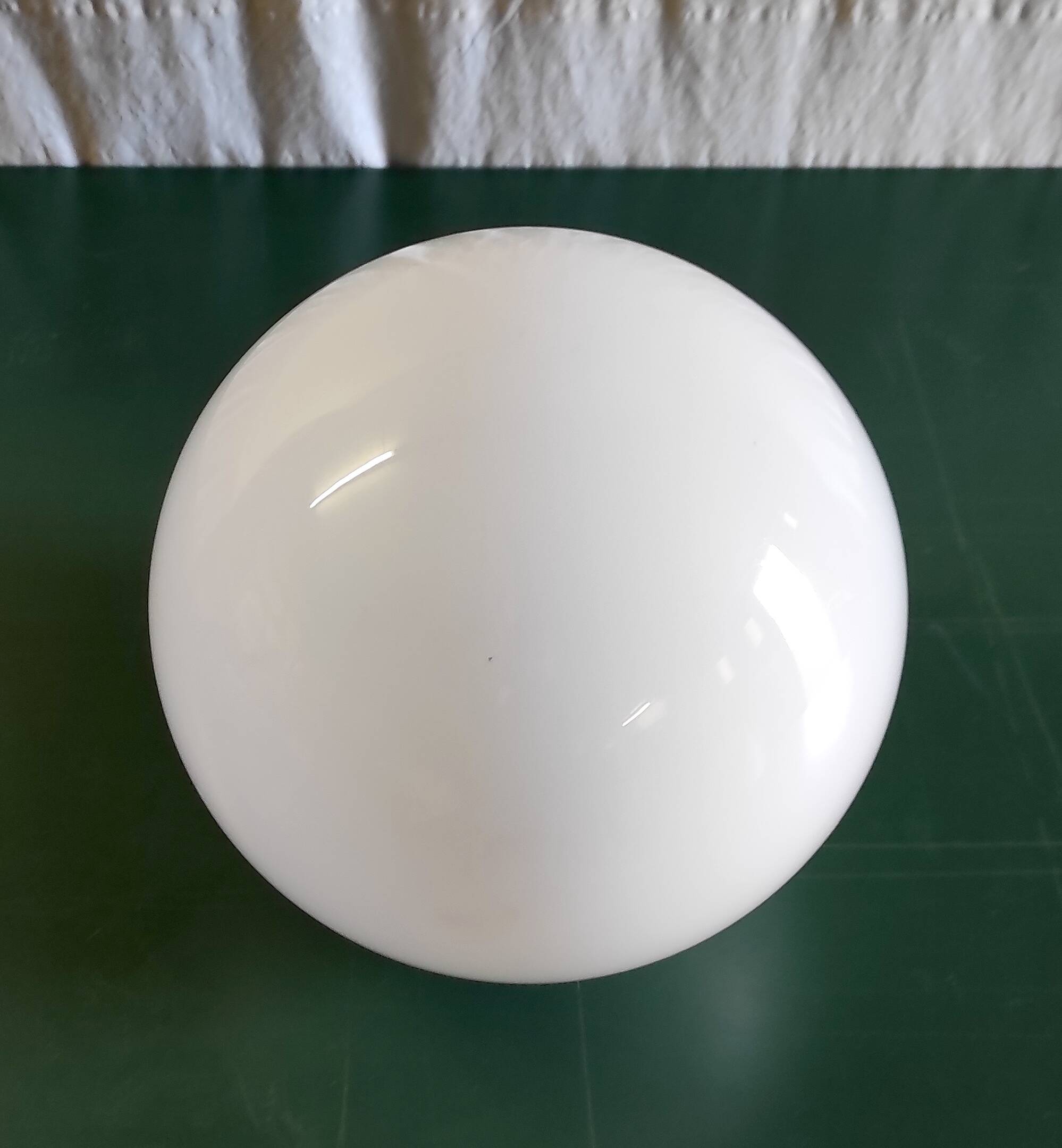 Opaline globe lampshade, diameter 25 cm - mid-20th century