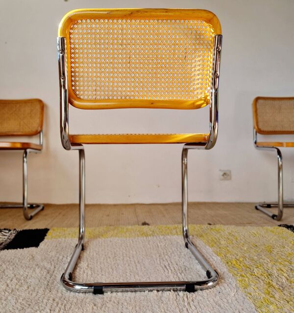 4 chaises italiennes Marcel Breuer B32 Cesca, années 70