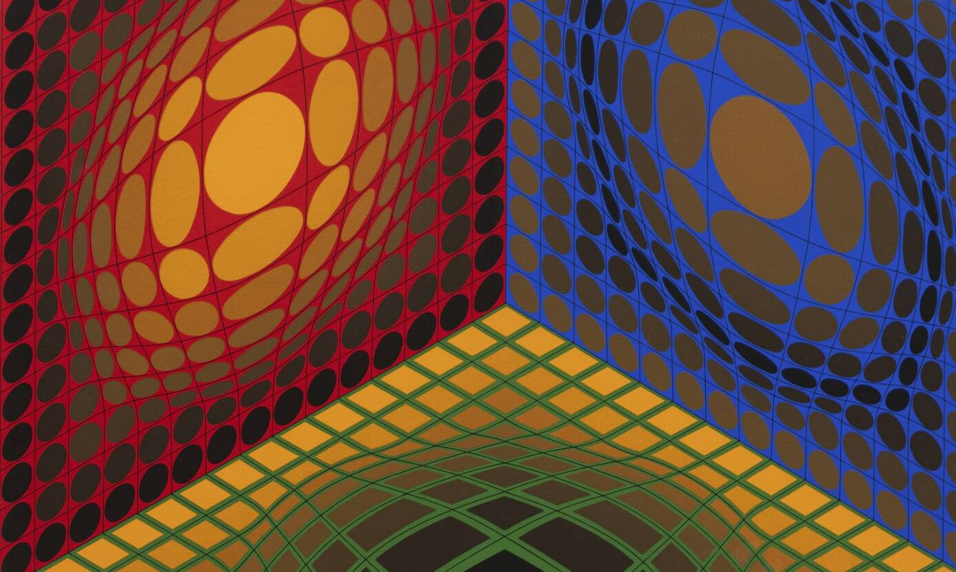 Victor Vasarely "ST" Colour silkscreen, 1968, signed