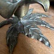 Brass flower candle holder