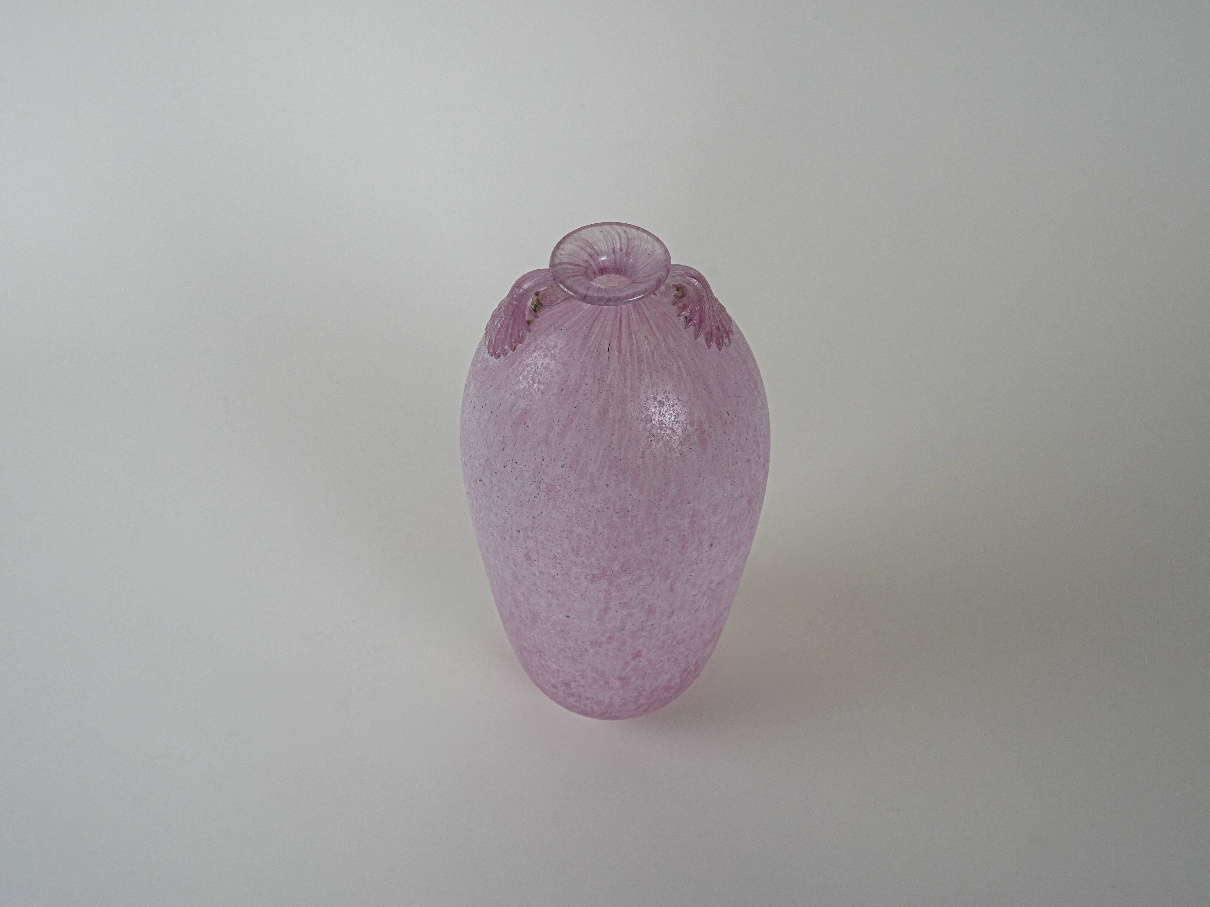 Glass vase, Murano glass, Italian design, 1970s, made in Italy