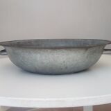 Old hammered zinc bowl