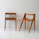 Paire de tables de chevet scandinaves en teck avec étagères des années 1960