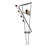 Mirror coat rack and umbrella holder