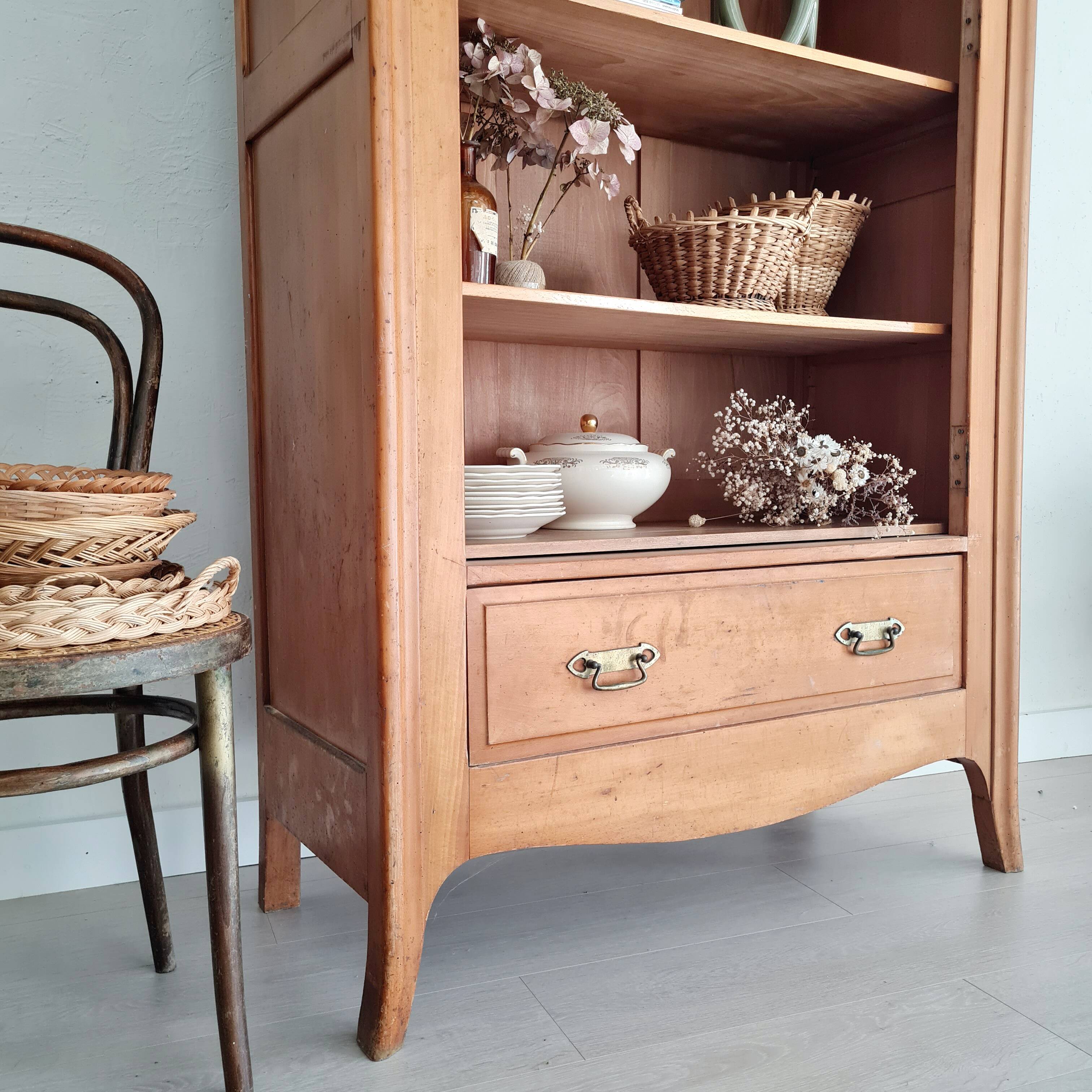 Art Nouveau bookcase hosiery cupboard