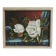Painting on canvas signed, still life with magnolias.
