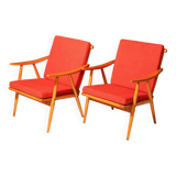 Pair of mid-century armchairs by Jaroslav Šmídek for TON, 1970s