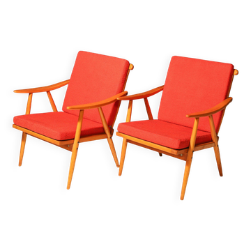 Pair of mid-century armchairs by Jaroslav Šmídek for TON, 1970s