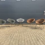 5x Knoll Bertoia Diamond chair upholstered