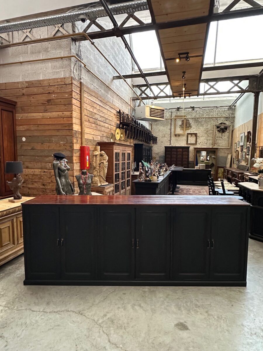 Large patinated workshop furniture