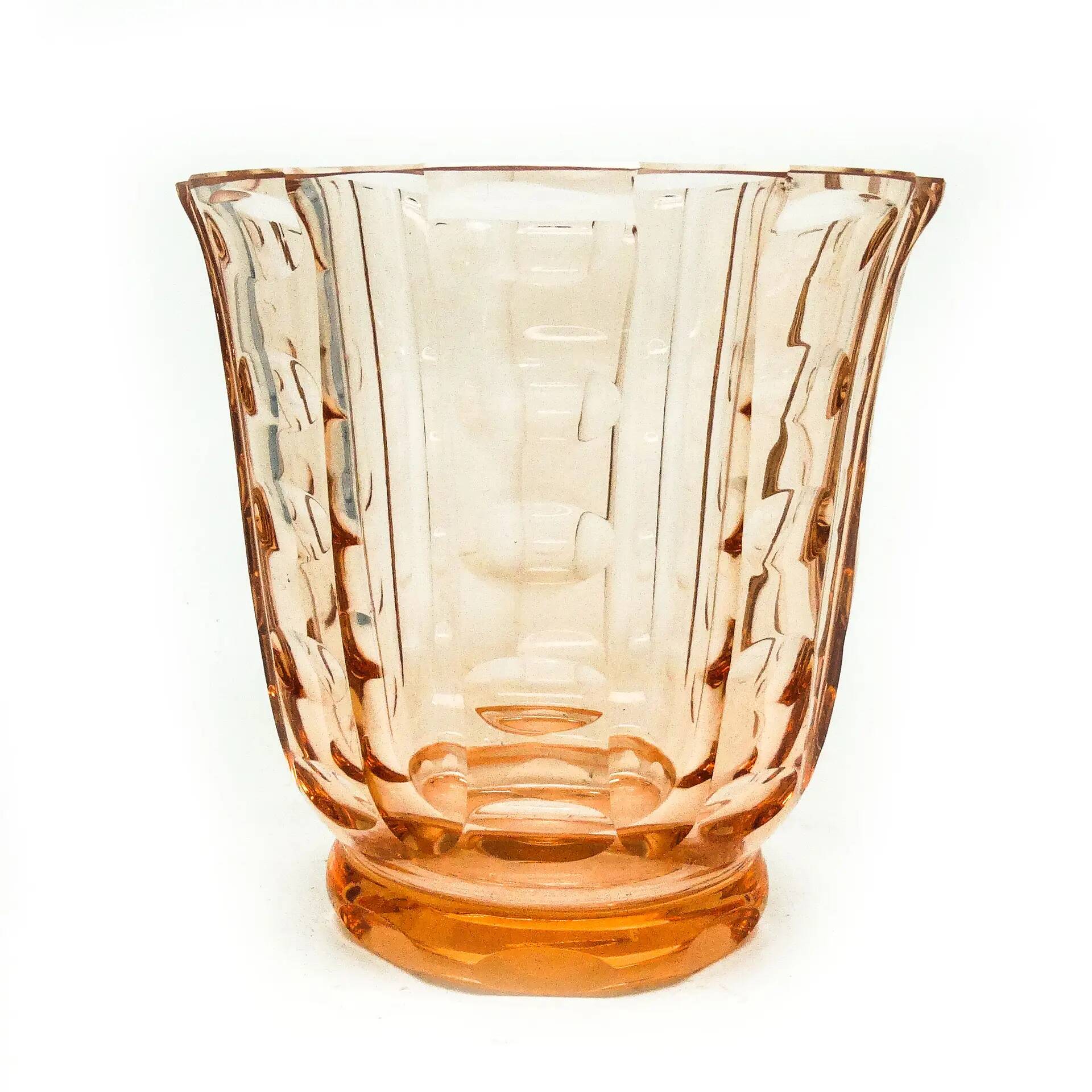 Art Deco vase, crystal, Bohemia, Czechoslovakia, 1930s