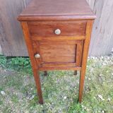 Old bedside table wooden nightstand drawer + case vintage