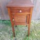 Old bedside table wooden nightstand drawer + case vintage