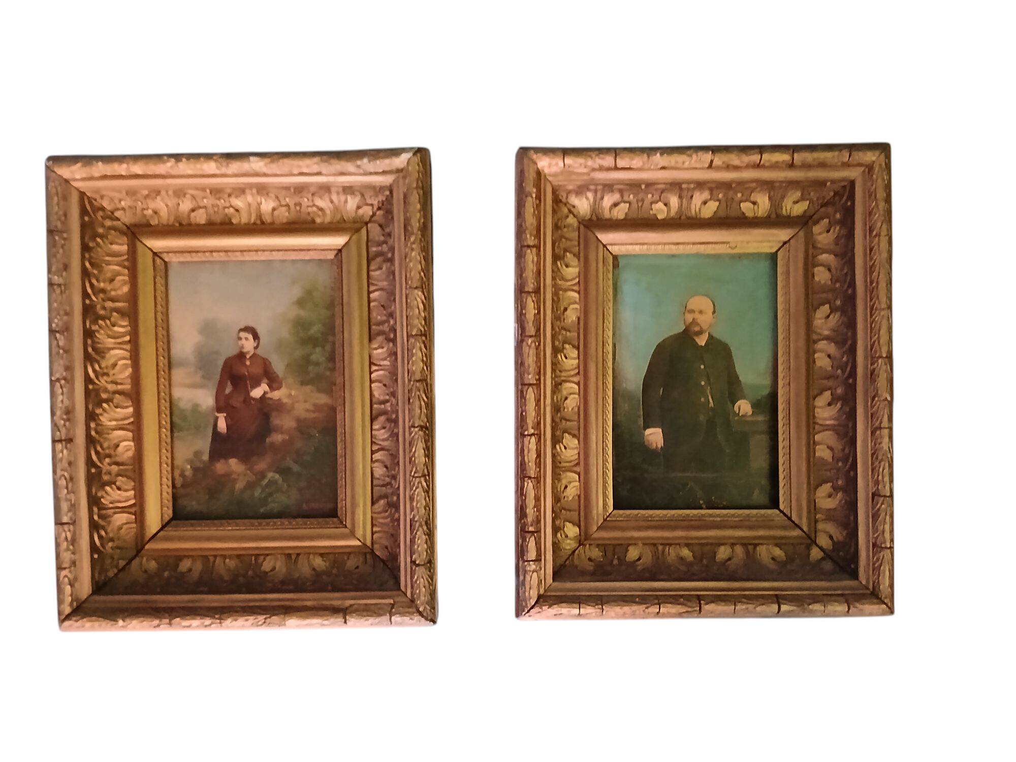 Pair of portraits - 19th century