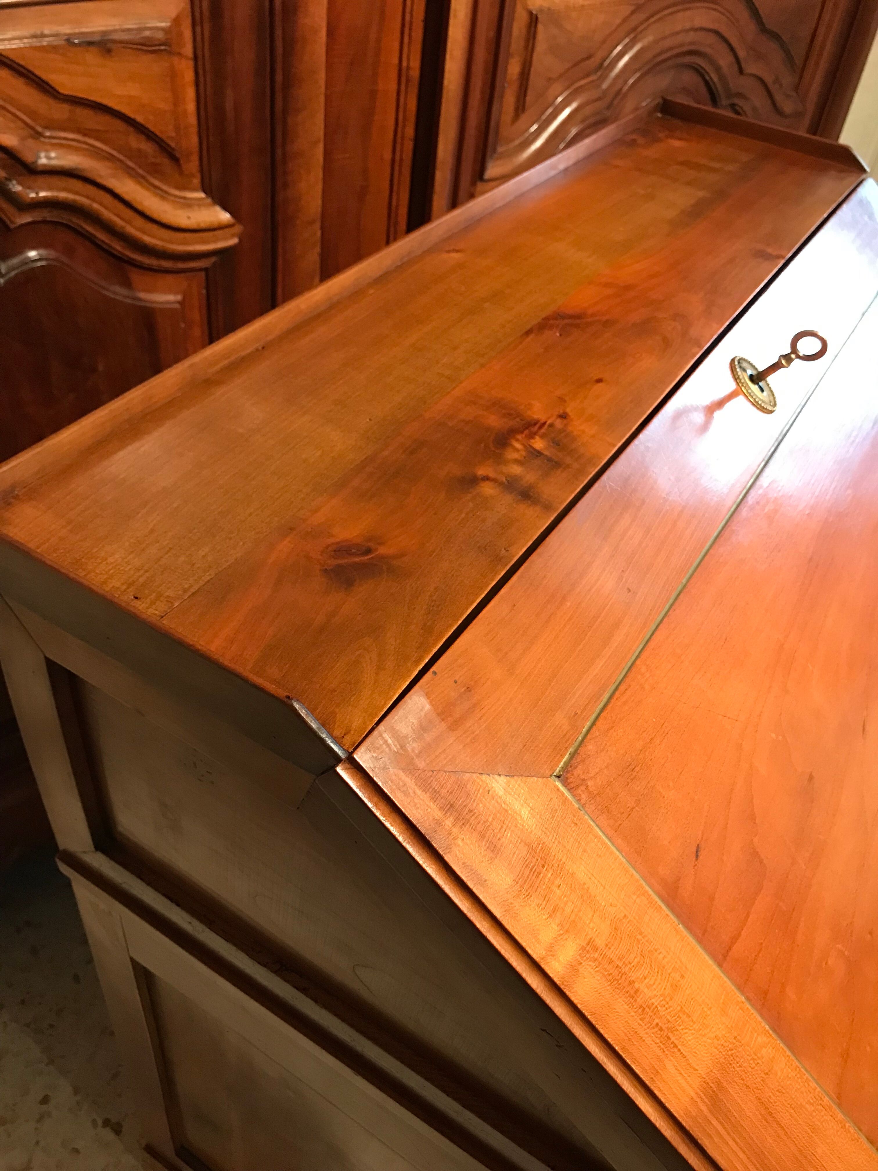 Small secretary English donkey back office Madame 3 drawers