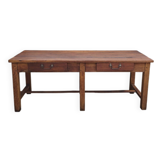 Solid wood farmhouse table