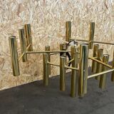 XXL 60s 70s chandelier Gaetano Sciolari for Sciolari Brass with 37 flames