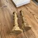 Set 2 old onyx candlesticks