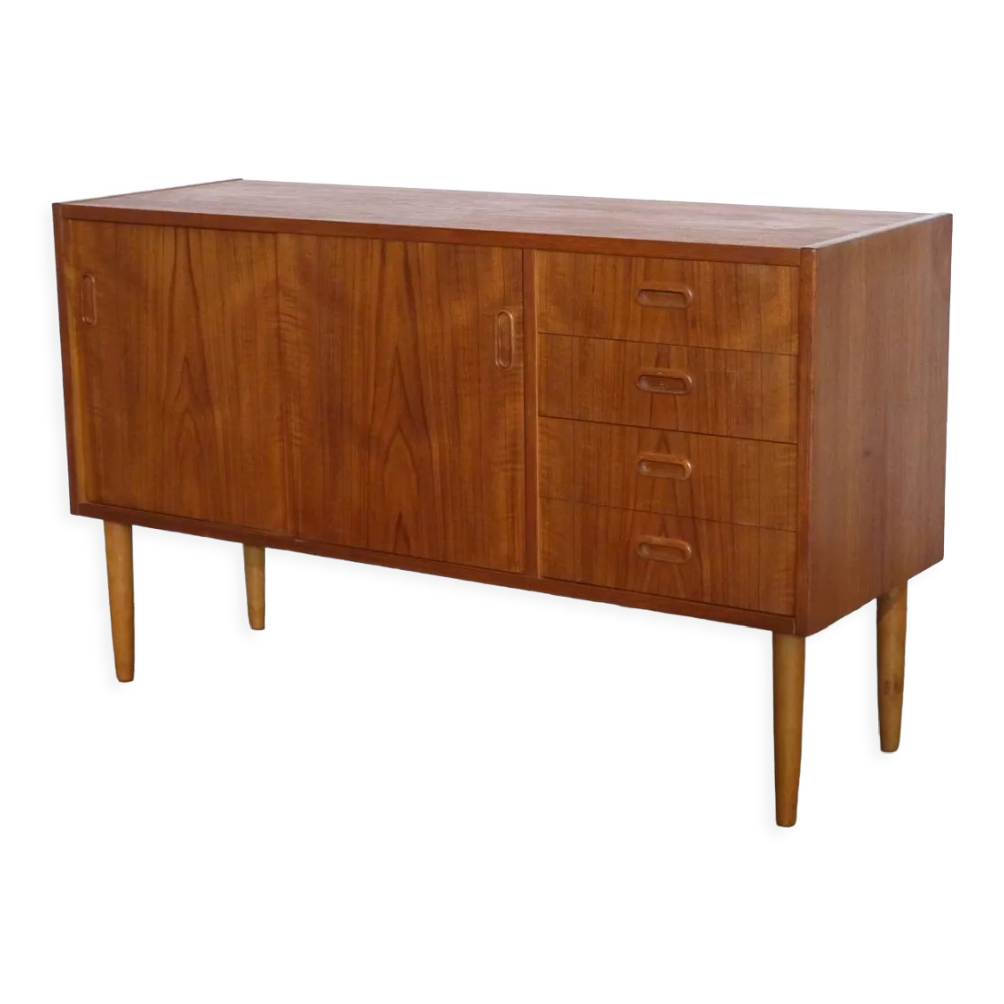 Vintage Scandinavian teak sideboard 120cm