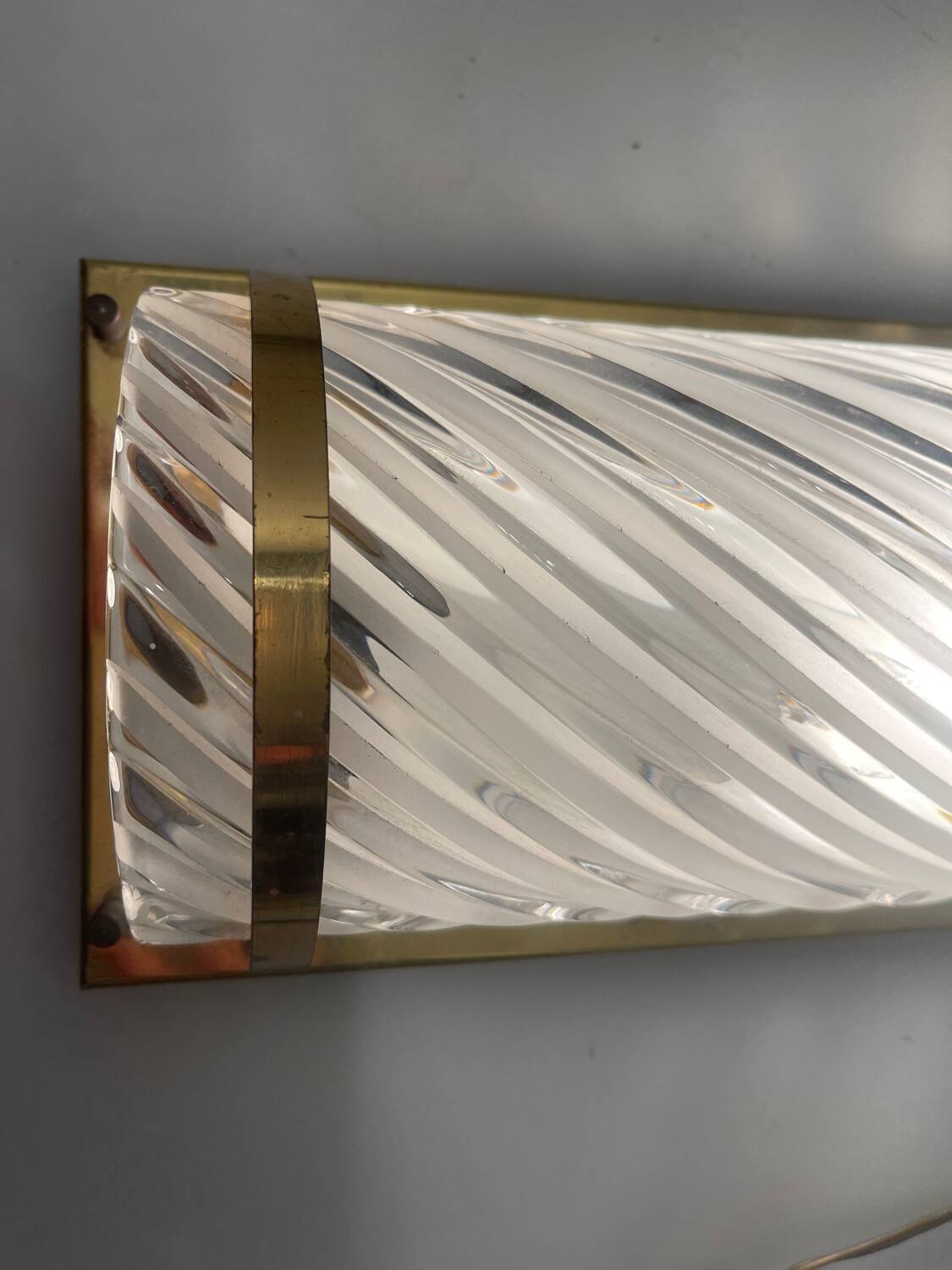 Single Brass Crystal Sconce